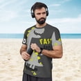 thumbnail image 4 of Wukai Cute Dinosaur Print Men's Short-Sleeved Mesh T-Shirt,Quick-Dry Short Sleeve Workout T-Shirt-Small, 4 of 8