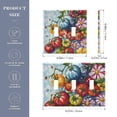 thumbnail image 2 of Yayeee Toggle Light Switch Wall Plate 2-Gang 4.56"x4.48" Decorative Outlet Cover, Blue Floral Tomatoes, 2 of 7