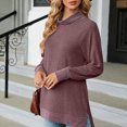 thumbnail image 7 of Lenpel Women's Long Sleeve Tunic Tops Turtleneck Side Split Soft Casual Pullover Tops Fall Fashion Sweatshirts, 7 of 7