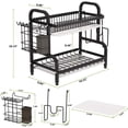 thumbnail image 4 of 2/3 Tier Dish Drying Rack, Over Sink Drainer Shelf Utensils Holder Stainless Steel Kitchen Drainer Storage Stand Kitchen Shelf Cutlery Holder Storage Counter Organizer Space Saver, 4 of 7