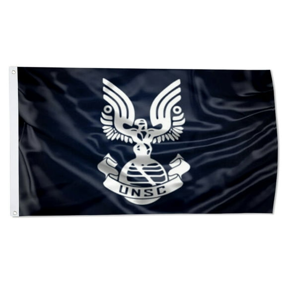 Yanbooch Halo Inspired UNSC Flags banner with Grommets Man cave Decor 3x5Feet