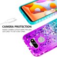 thumbnail image 5 of Case for LG Aristo 5/Phoenix 5/Tribute Monarch/Fortune 3/Risio 4/LG K31 Case with [Tempered Glass Screen Protector] SOGA Diamond Liquid Quicksand Cover Cute Girl Women Phone Case - Teal / Purple, 5 of 5