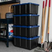 IRIS 27 Gal. Plastic Storage Bins with Lids, Latching Totes, Heavy Duty Containers 4Pk