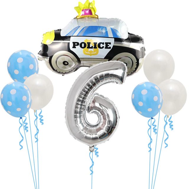 Globo de aluminio con forma de tren de tanque de coche de dibujos animados, suministros de decoración para fiesta de cumpleaños en casa, regalos para niños, juguetes para Baby Shower, 8 Uds.