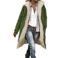thumbnail image 1 of yardsong Parka Long Matelassé en Molleton pour Femme - Chaud, Réversible, Doublé Sherpa, à Capuche, Vert Armée, G, 1 of 6
