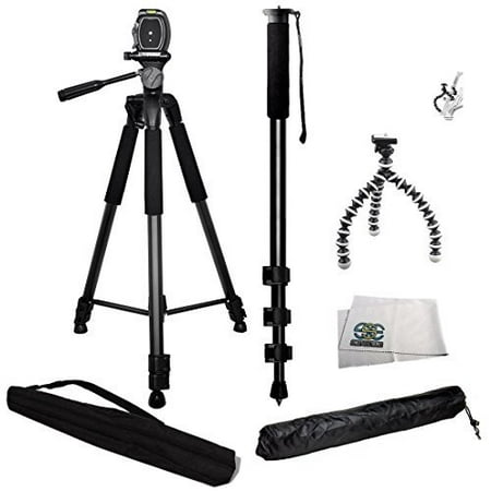 3 Piece Best Value Tripod Package for the Nikon D3000, D3100, D3200, D3300, D5000, D5100, D5200, D5300, D5500, D7000, D7100, D7200, D40, D50, D60, D70, D80, D90, D600, D610, D700, D750, D800, D800E,