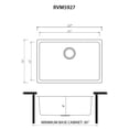 thumbnail image 2 of Ruvati RVM5927 27 in. 16 Gauge Stainless Steel Single Bowl Undermount Kitchen Sink, Silver, 2 of 7