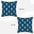thumbnail image 3 of Fotbe Blue Owl Pattern Velvet Decorative Throw Pillow Covers with Elegant Piping, Soft Plush Cushion Cover for Sofa, Bed, Car, Office-18"x18", 3 of 8