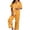 G449 Orange, variant on Likimi Halloween Pajamas For Women Set Lapel Button Down Hallowmas Graphic Print Short Sleeve Pjs Tops With Pants For Party Casual Sleepwear Orange Size L