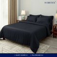 thumbnail image 4 of Subrtex 3-Piece 1600 Thread Count Duvet Cover and Pillowcases Super Soft Microfiber Bed Sheet Set (Full/Queen, Dark Gray), 4 of 10
