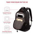thumbnail image 2 of Mochila para portátil SwissGear Cecil 5505 negra de 18 pulgadas, 2 of 8