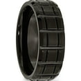 thumbnail image 4 of Titanium Brushed And Polished Black Ip-Plated 8mm Notched Band (Size 7.5) Made In China tb354-7.5, 4 of 5