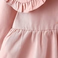 thumbnail image 5 of Yidarton 2022 Spring And Autumn Lace Long Sleeve Little Girl Dress New Solid Color Children's Coat suit 1-6 Years Girls Pink, 5 of 11
