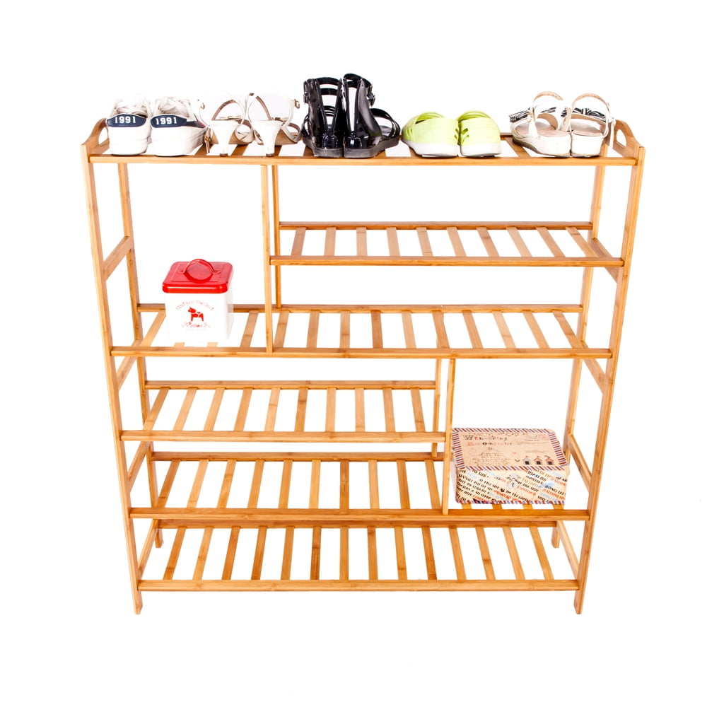 Details about   Wood Bamboo 4 Tier Storage Organizer Free Standing Shoes Tower Rack 