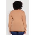 thumbnail image 5 of Womens Plus Size Long Sleeve V-Neck Basic Tee, 5 of 5
