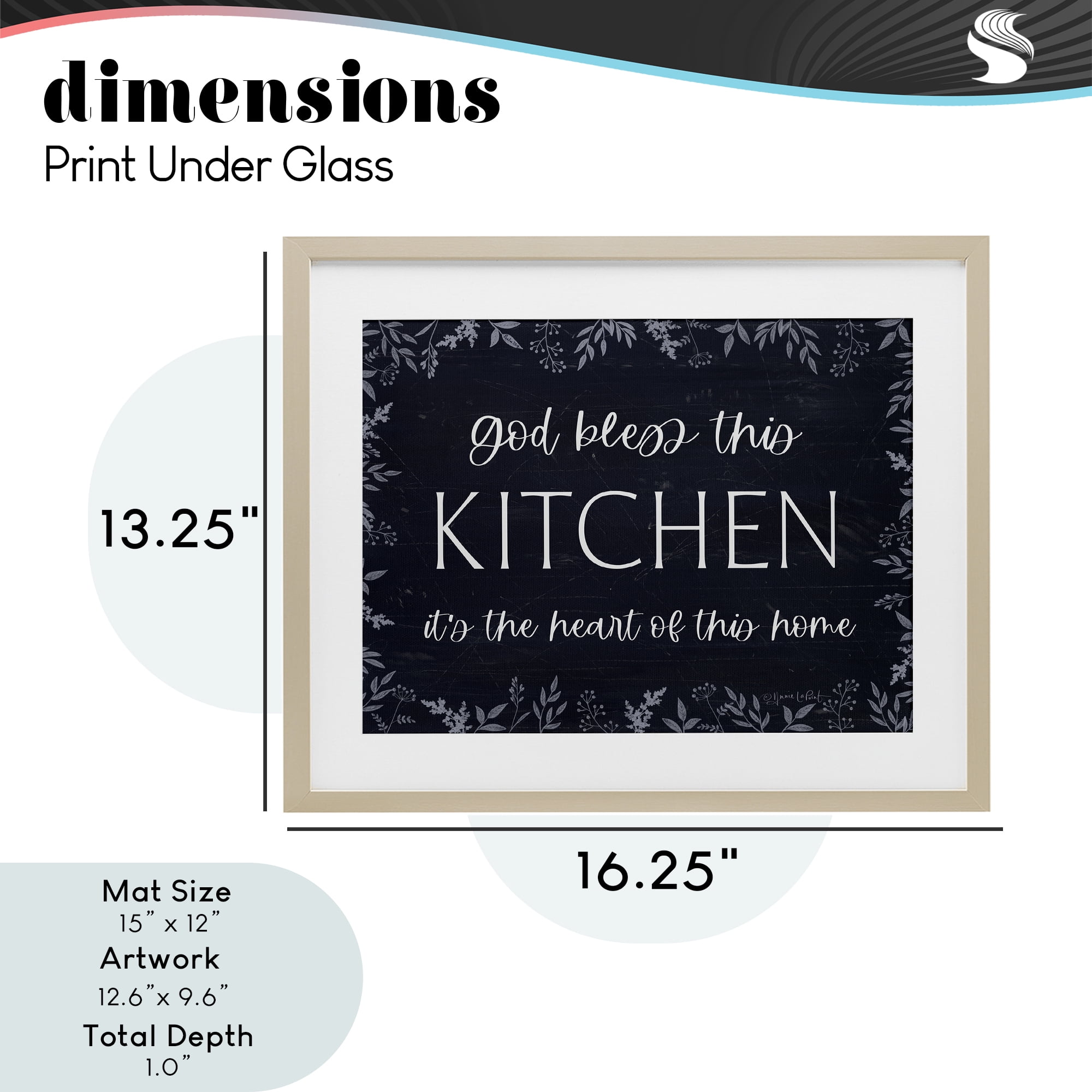 Stupell Industries Kitchen Heart Of This Home Birch Framed Print Under Glass, design by Annie LaPoint