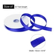 thumbnail image 2 of Uxcell Satin Ribbon Grosgrain Solid Silk Wedding Bouquet Ribbon for Valentine's Day Gift Wrapping Cake Box Bows Dark Blue-9/16" x 33 Yard, 2 of 7