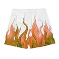 thumbnail image 5 of Men's Trendy Swim Trunks - Vibrant Flame Print & Mesh Liner | Quick-Dry Hawaiian Bathing Suit with Secure Pockets for Beach, 5 of 9