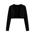 thumbnail image 6 of Ankola Women's Bolero Shrug Long Sleeve Lightweight Knit Cropped Cardigan Open Front Sweater for Dresses, 6 of 6