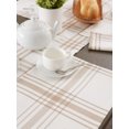 thumbnail image 2 of Contemporary Home Living Farmhouse Windowpane Placemats - 19" - Off-White and Tan - Set of 6, 2 of 8