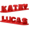 thumbnail image 1 of Placa de nombre doble personalizada impresa en 3D, adorno de decoración para el hogar con nombre personalizado impreso, regalos de cumpleaños de Navidad y aniversario de boda para hombres, mujeres y p, 1 of 6