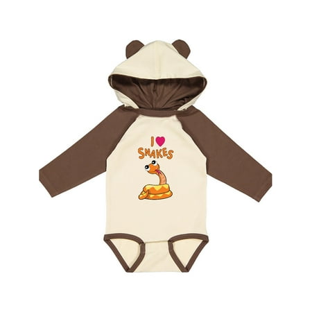 

Inktastic I Love Snakes Gift Baby Boy or Baby Girl Long Sleeve Bodysuit