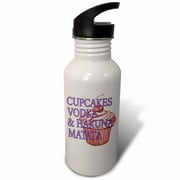 Cupcakes vodka and hakuna matata, Purple and red, 21 oz Sports Water Bottle wb-186230-1