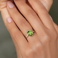 thumbnail image 6 of Gem Stone King 10K Yellow Gold Green Peridot and White Diamond Engagement Ring for Women | 2.92 Cttw | Oval 10X8MM | Gemstone August Birthstone | Size 9, 6 of 7