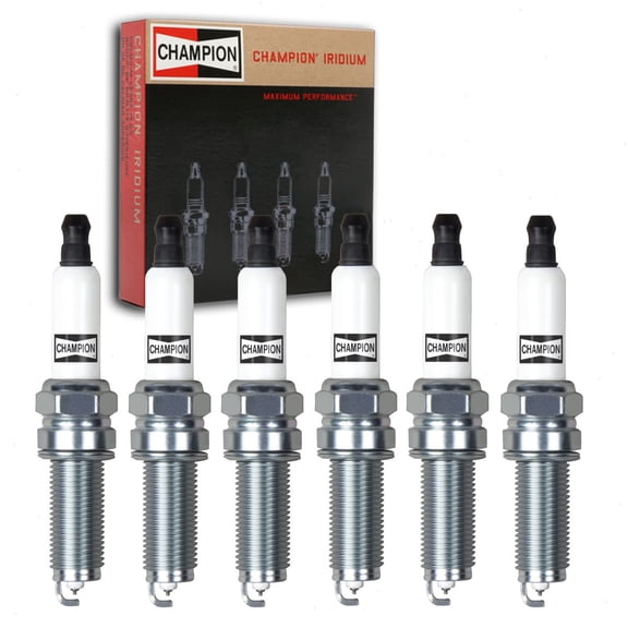 6 pc Champion Iridium Spark Plugs compatible with Honda Accord Crosstour 3.5L V6 2010-2011