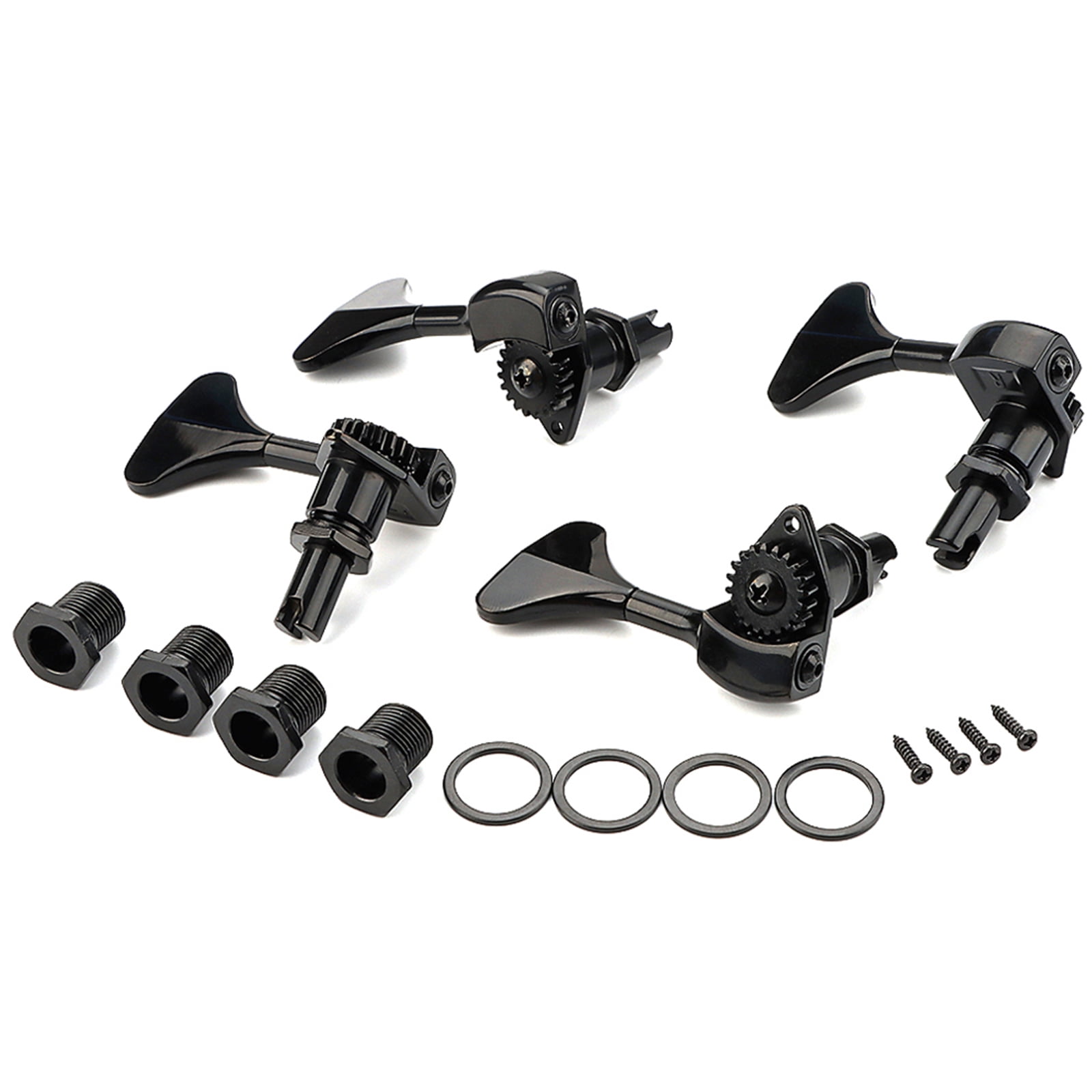Electric Bass Tuner Peg 4 String Bass Machine Head Knobs Open Gear Bass Tuning Pegs for Electric Guitar Bass Hardware