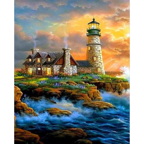 Diamond Painting (DE2328) 5D DIY Paisaje Serie Redondo B1846 45x60cm Hugtrwg Para estrenar
