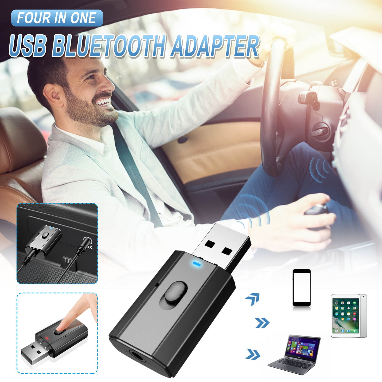 Transer USB Bluetooth Adapter Car Audio Receiver Bluetooth Transmitter Handsfree Call 5.0 Transer USB Bluetooth Adapter Car Audio Receiver Bluetooth Transmitter Handsfree Call 5.0