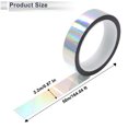 thumbnail image 4 of Unique Bargains 1 Roll Universal Air-Release Adhesive Pinstripe Tape Holographic Chrome Silver Tone 0.87"x164.04ft, 4 of 6