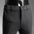 thumbnail image 4 of Pantalones de verano a rayas recortados para hombre, pantalón de traje masculino con drapeado fluido, nuevo y elegante, de alta calidad, estilo coreano, ropa elegante, 4 of 5