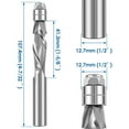 thumbnail image 2 of MesaSe Spiral Flush Trim Router Bit 1/2inch Shank Solid Carbide Compression Router Bits for Wood Trimming, 2 of 8