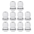 thumbnail image 1 of M16x1.5 Cable Abrazadera 4mm-8mm Cable Agujero Impermeable Nylon Junta Ajustable Contratuerca con Arandela Blanco 10Uds, 1 of 7