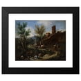 thumbnail image 2 of Alessandro Magnasco 14x12 Black Modern Framed Museum Art Print Titled - Landscape with Gypsies and Washerwomen (1705-1710), 2 of 5