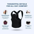 thumbnail image 4 of Back Brace Posture Corrector for Women and Men, Shoulder Straightener, Adjustable Full Back Support, Upper and Lower Back Pain Relief - Scoliosis, Hunchback, Hump, Thoracic, Spine Corrector-Black-S, 4 of 8