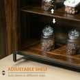 thumbnail image 5 of HOMCOM Coffee Bar Adjustable Shelves Industrial Sideboard, Rustic Brown, 5 of 8