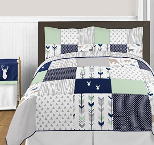 navy girls bedding