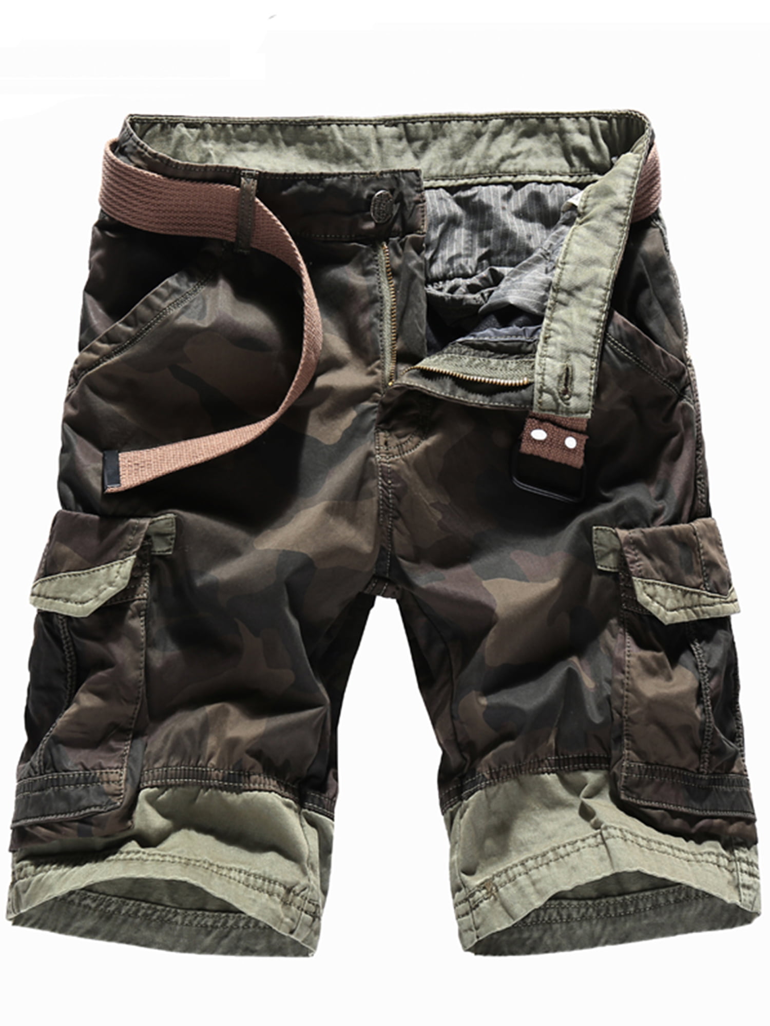 Musen Men Cotton Relaxed Fit Multi Pocket Outdoor Casual Cargo Shorts ...