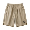 thumbnail image 3 of Cargo Short Pants for Men Plus Size Summer Lightweight Elastic Waist Solid Color Gym Shorts Athletic Outdoor Sport Workout Shorts with Pockets, 3 of 7