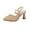 Khaki High Heels Shoes for Women, variant on hopeusnice High Heels Shoes for Women Non-slip PU Materials Summer and Fall Shoes Breathable Square High heel Trendy Women's High Heels Shoes Pumps Shoes Soft Pointed toe Dress Shoes Beige 38