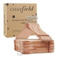 thumbnail image 6 of Casafield 20 Red Cedar Wooden Suit Hangers with Non-Slip Pant Bar and Swivel Hook, 6 of 7