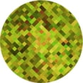 thumbnail image 1 of Ahgly Company Machine Washable Indoor Round Transitional Olive Green Area Rugs, 5' Round, 1 of 7