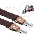 thumbnail image 2 of Buyless Fashion Bretelles en Cuir 2 Pack pour Hommes - 48 Pouces Sangles Élastiques Réglables 1 Pouces - Forme Y, 2 of 7