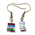 thumbnail image 2 of Stack Book Earrings for Women - Multicolor Library Book Pendant Fashion Earrings, Casual METAL Jewelry for Daily Wear, Party, Beach, All Year Round, 2 of 6