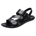 thumbnail image 4 of Sandals for Men 2025 Casual Comfortable Leather Beach Walking Driving Slingback Work Slip on Sandals, 4 of 7