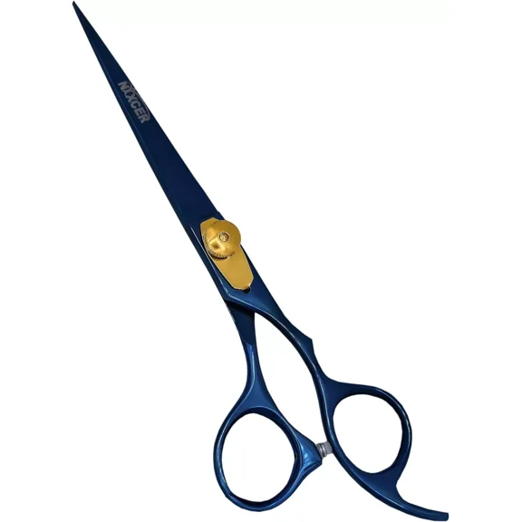 NIXCER PROFESSIONAL SERIES RAZOR EDGE 6" HAIR CUTTING SCISSORS BLUE/GOLD