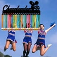 thumbnail image 7 of Cheerleader Medal Hanger Display Cheerleading Medal Holder Sports Frame Iron Hooks Hanging Awards Wall Mount Medal Rack for Holding Up 60+ Medals Cheer Badges Organizer Black 15.7 x 5.9Inch, 7 of 7